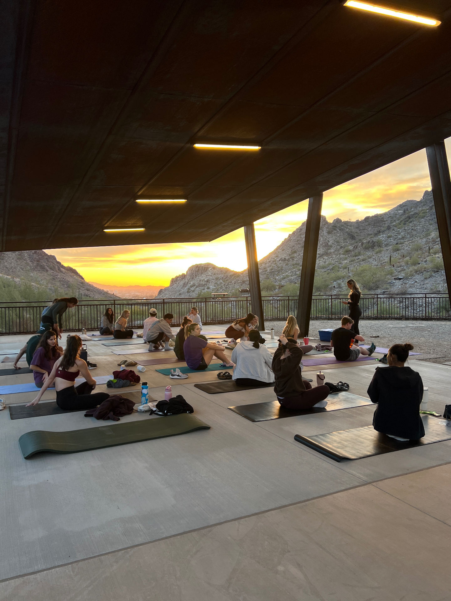 Sunset class in the desert